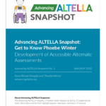 Cover page of Advancing ALTELLA Snapshot: Get to Know Phoebe Winter
