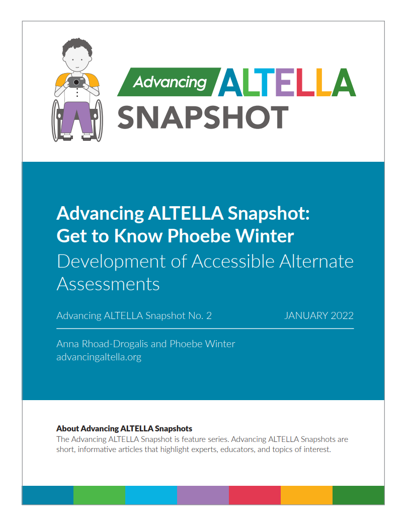 Cover page of Advancing ALTELLA Snapshot: Get to Know Phoebe Winter