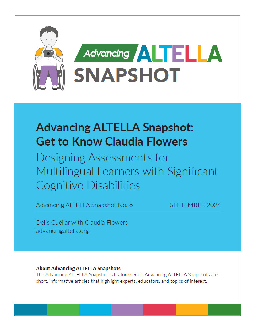 Cover page of Claudia Flower's Advancing ALTELLA Snapshot.